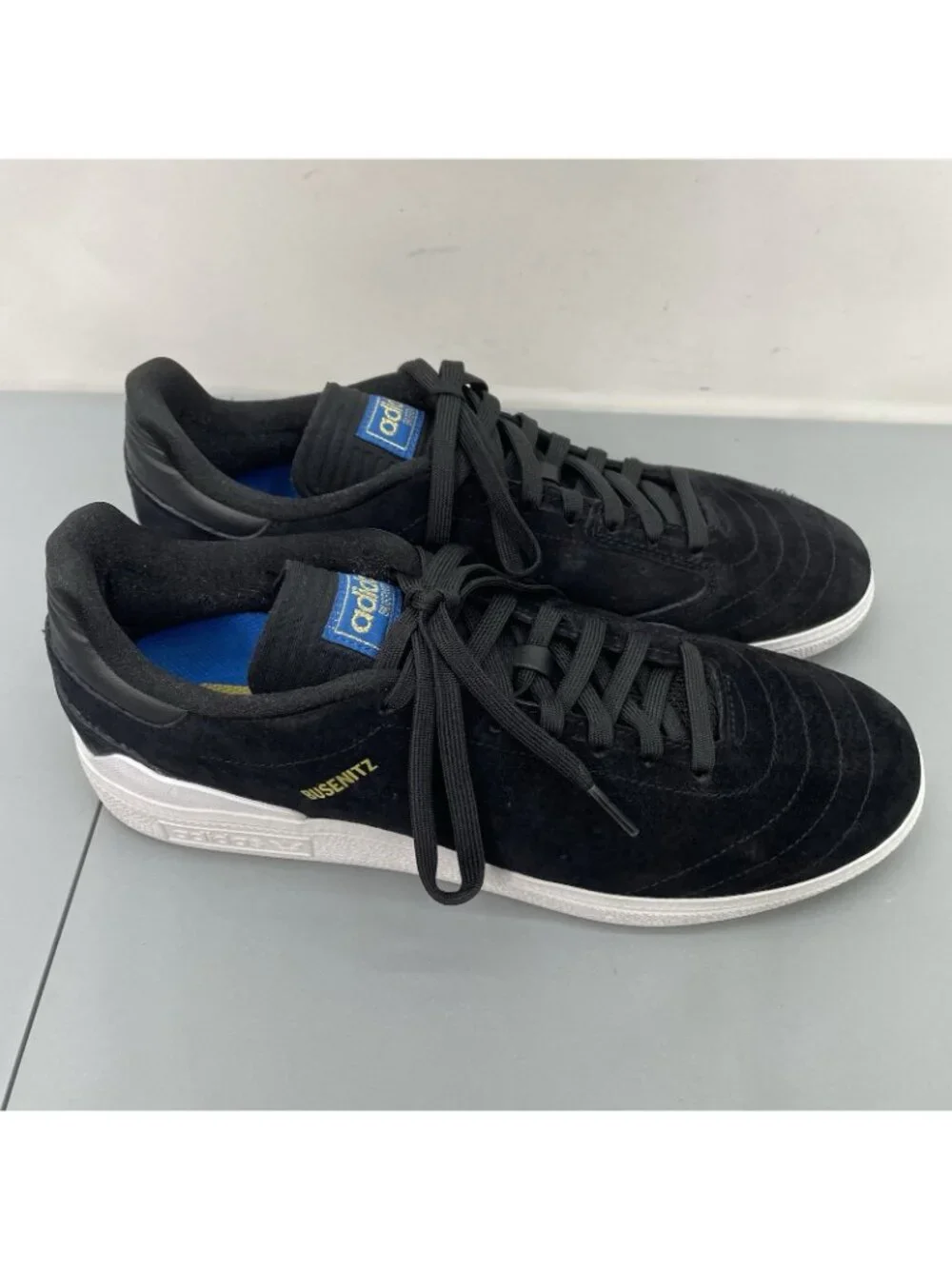 Adidas Busenitz RX Sneakers Skateboard Pigskin Suede Leather Core Black Mens 9